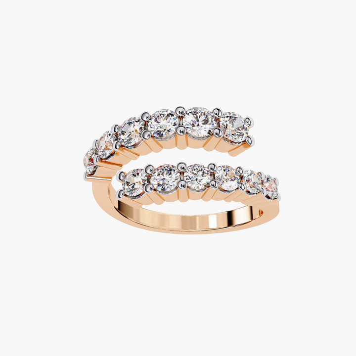 Spiral Twist Open Diamond Band