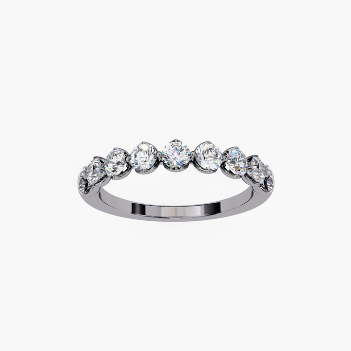 Round Half Eternity Diamond Band