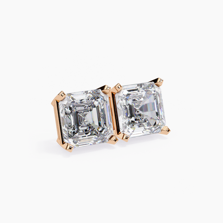 Asscher Cut Diamond Stud Earrings - Jewel Frost