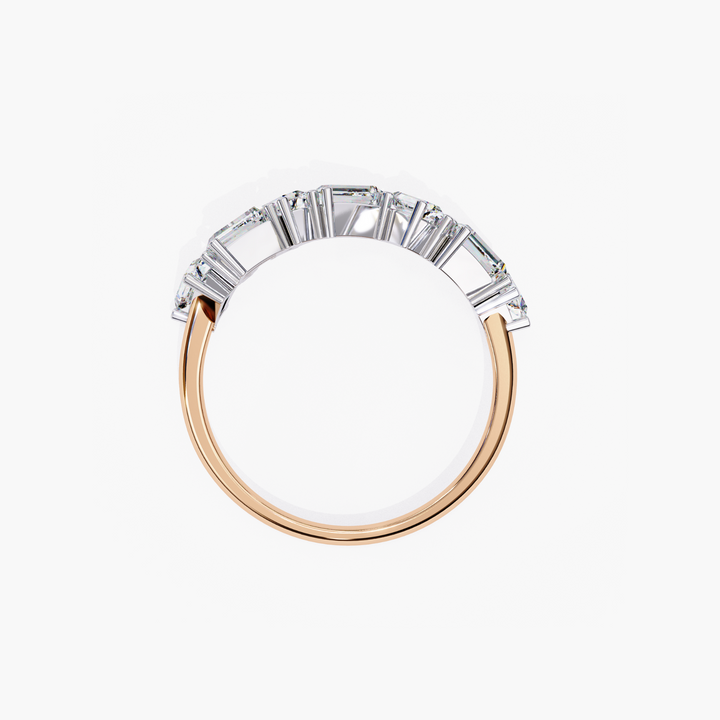 Baguette & Round Zig Zag Ring