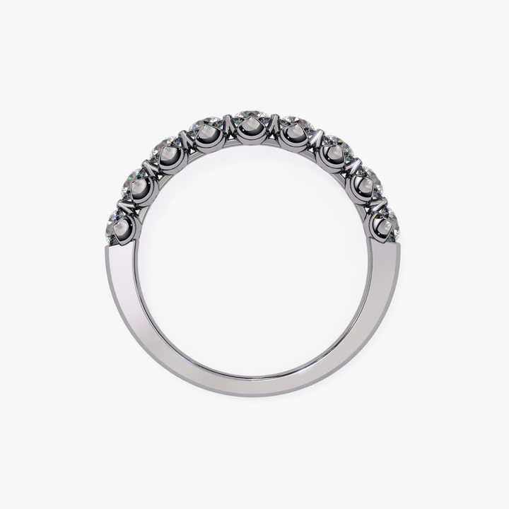 Round Half Eternity Diamond Band