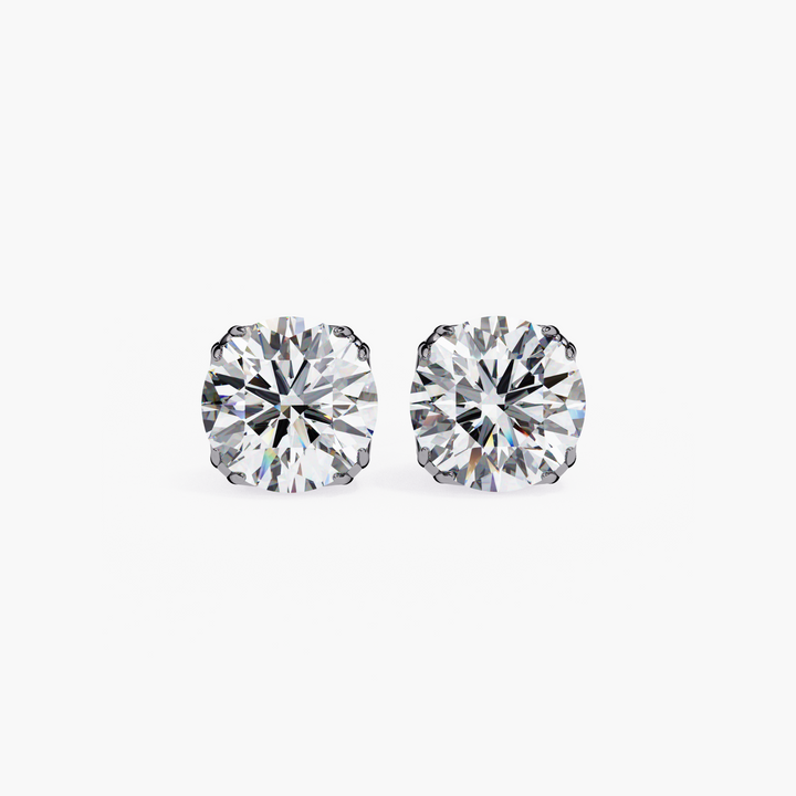 Diamond Flower Basket Studs