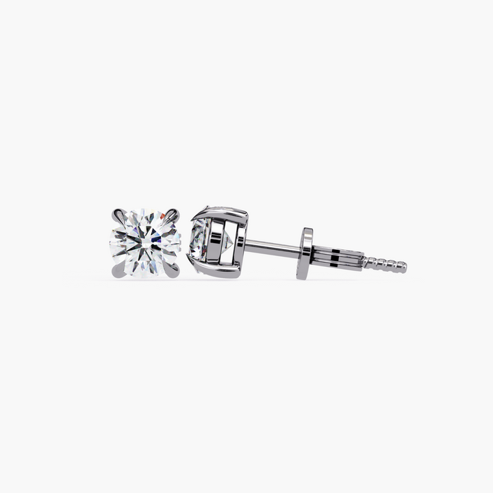 4 Prong Diamond Stud Earrings