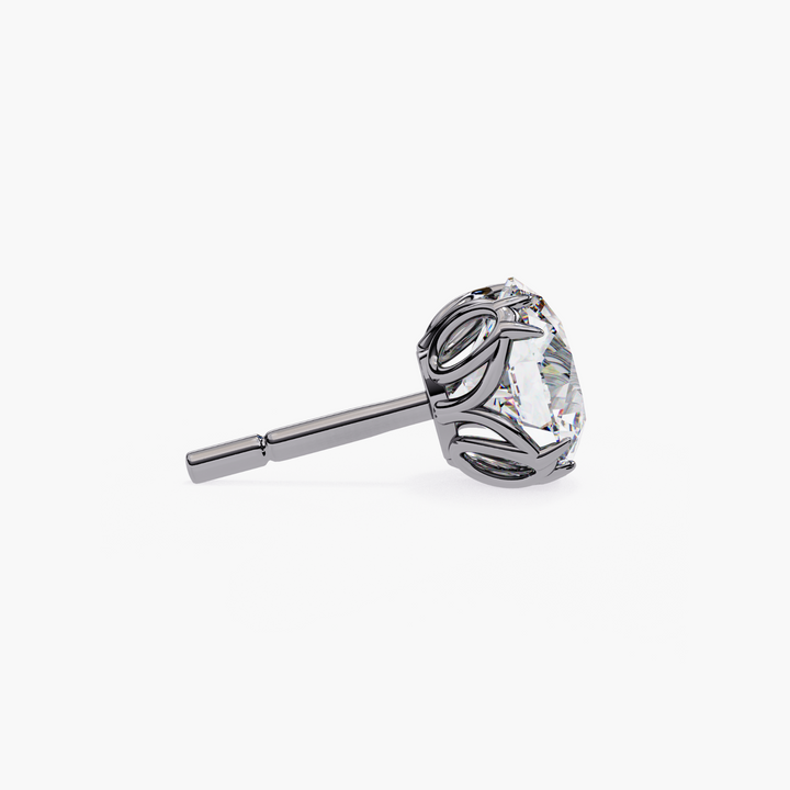 Diamond Flower Basket Studs