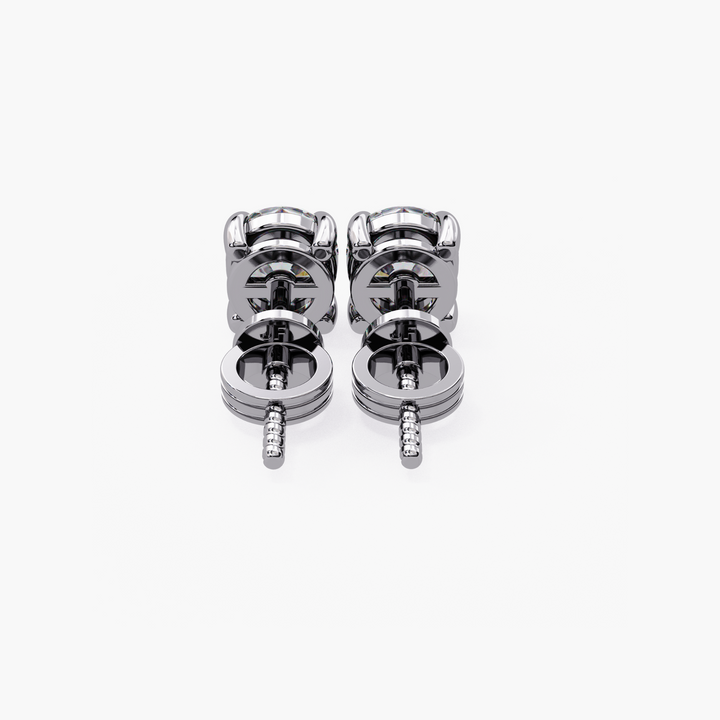 4 Prong Diamond Stud Earrings