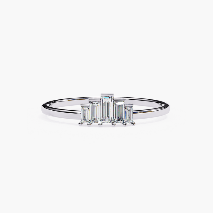 Straight Baguette Tiara Diamond Ring