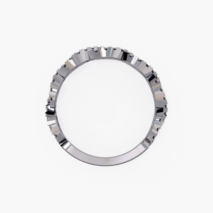 Round Cut Diamonds Twisted Band Ring