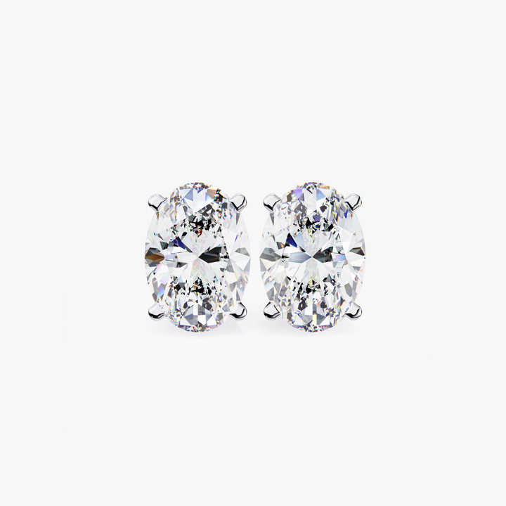 Oval Diamond Studs