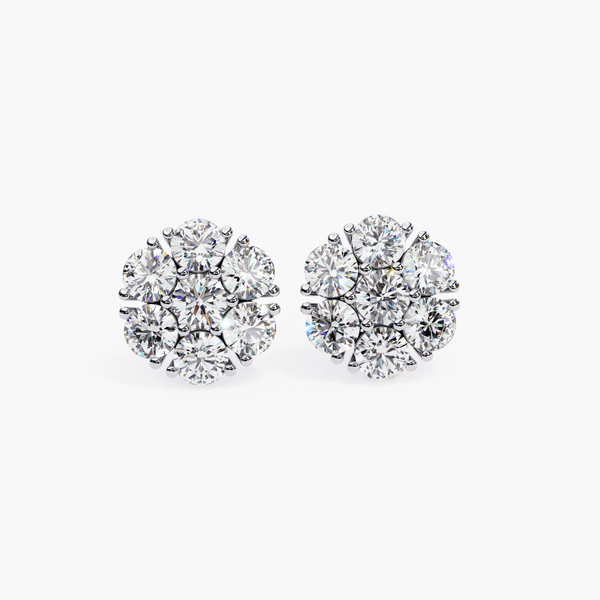 Flower Studs - Jewel Frost