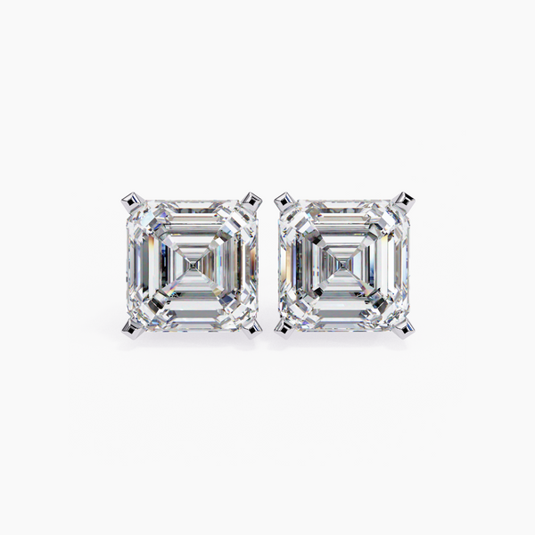 Asscher Cut Diamond Stud Earrings - Jewel Frost