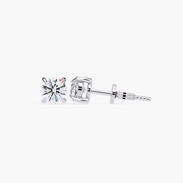 4 Prong Diamond Stud Earrings