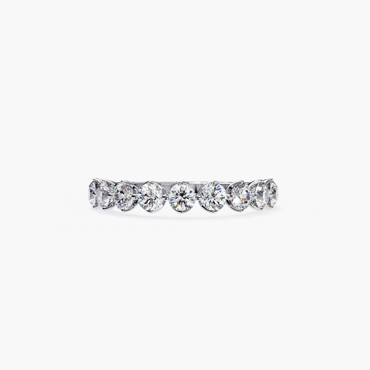 Round Half Eternity Diamond Band