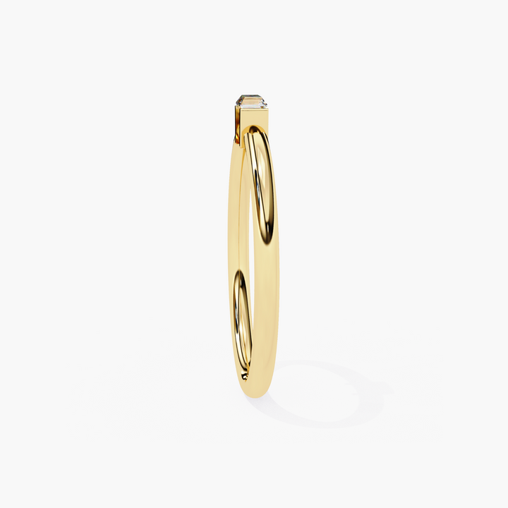 Solitaire Baguette Diamond Stacking Ring