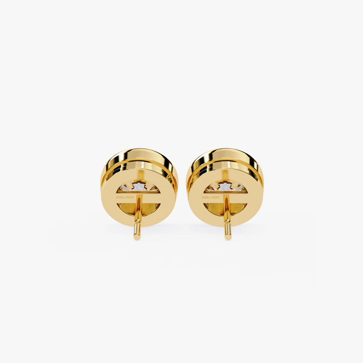 Bezel Round Diamond Studs