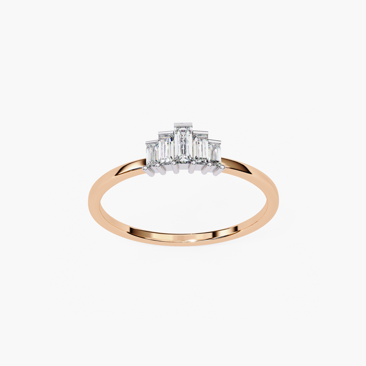 Straight Baguette Tiara Diamond Ring