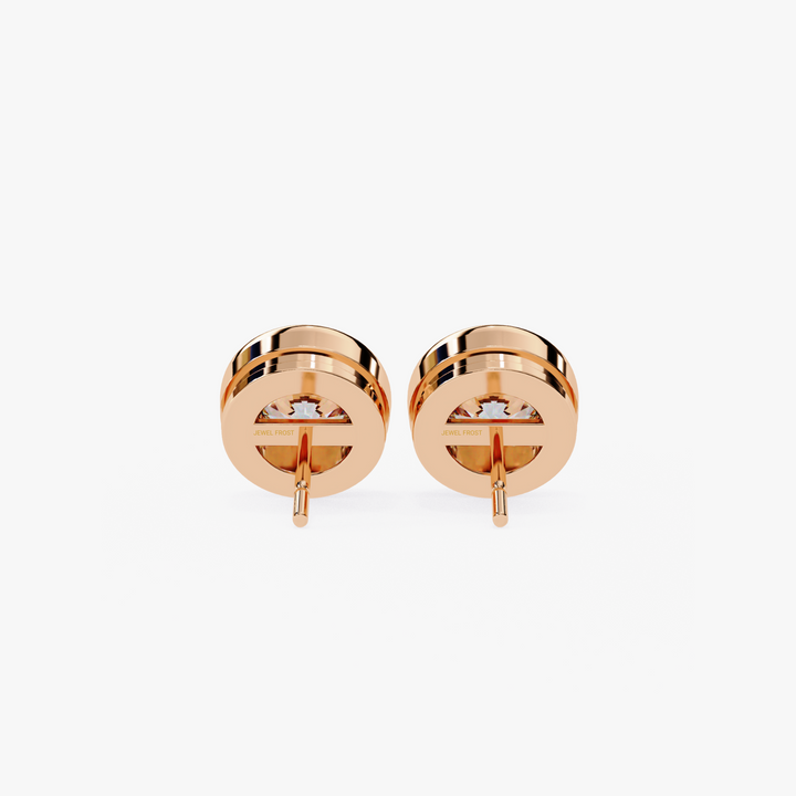 Bezel Round Diamond Studs