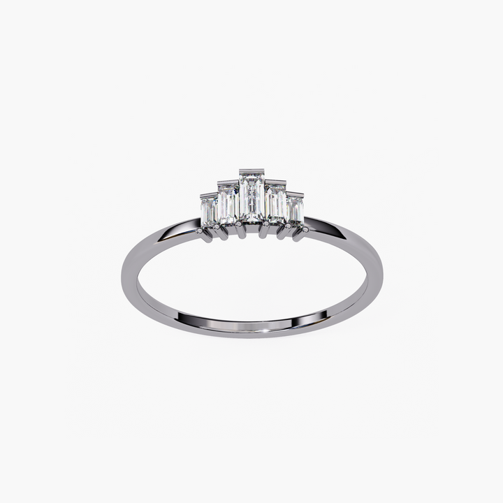 Straight Baguette Tiara Diamond Ring