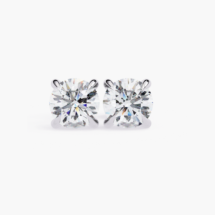 4 Prong Diamond Stud Earrings