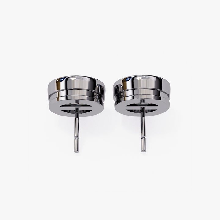 Bezel Round Diamond Studs