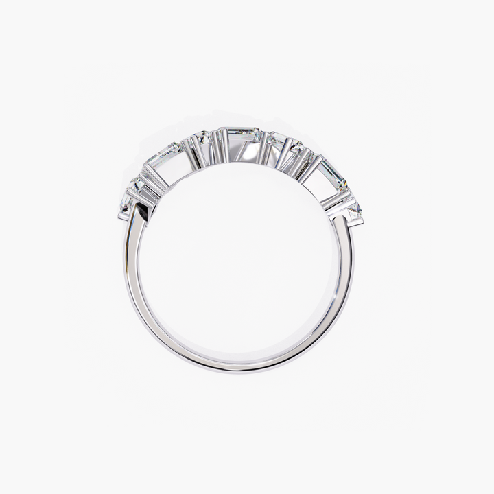 Baguette & Round Zig Zag Ring