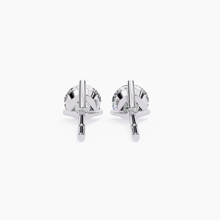 Round Diamond Martini Stud Earrings