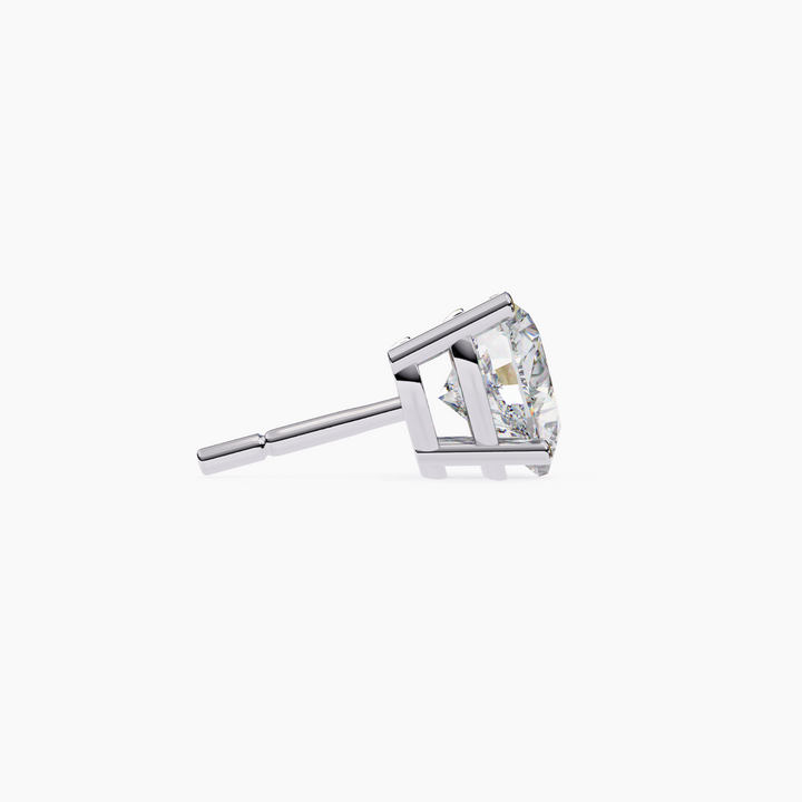 Heart Diamond Stud Earrings