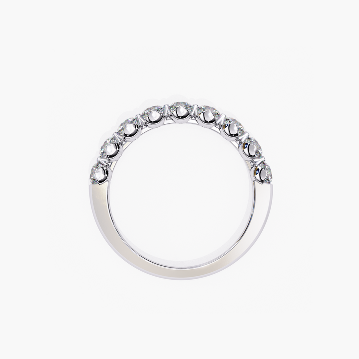 Round Half Eternity Diamond Band