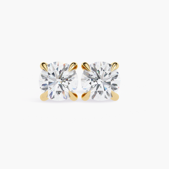 4 Prong Diamond Stud Earrings