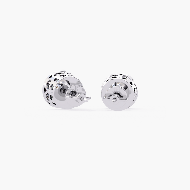 Bezel Diamond Stud Earrings