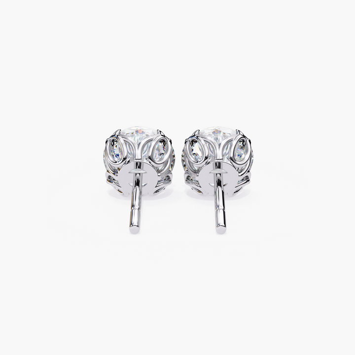 Diamond Flower Basket Studs