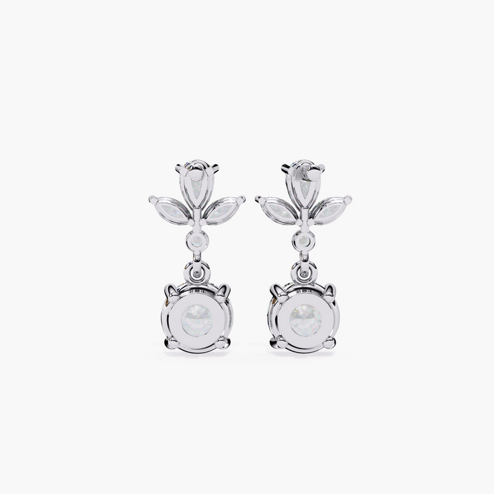 Marquise Pear and Rounds Tear Drop Earrings