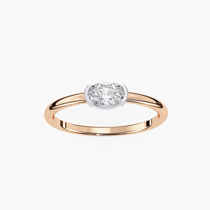 Oval Solitaire Diamond Ring