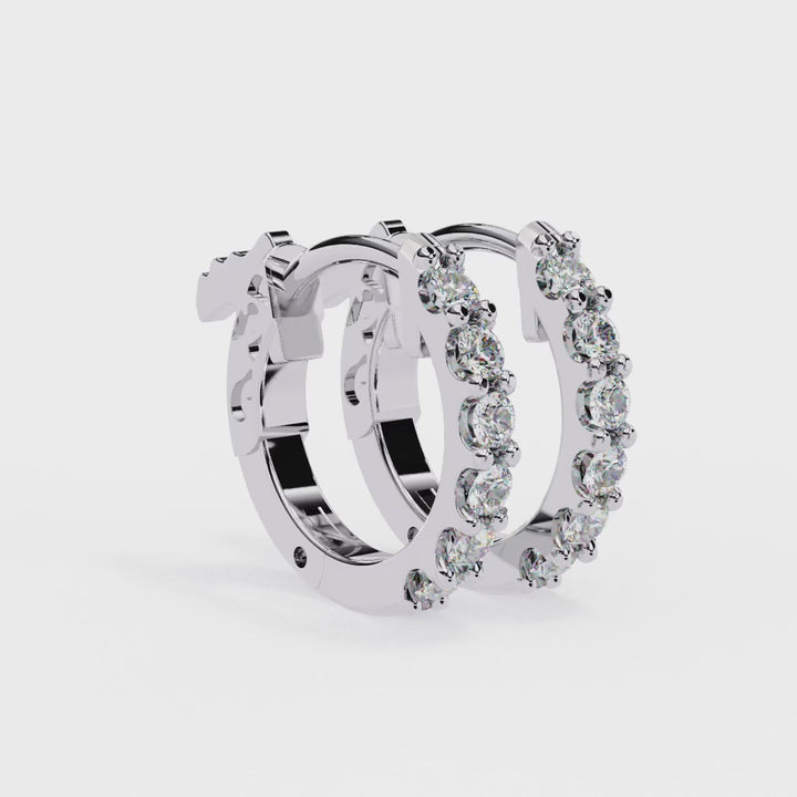 Mini Diamond Hoop Huggie